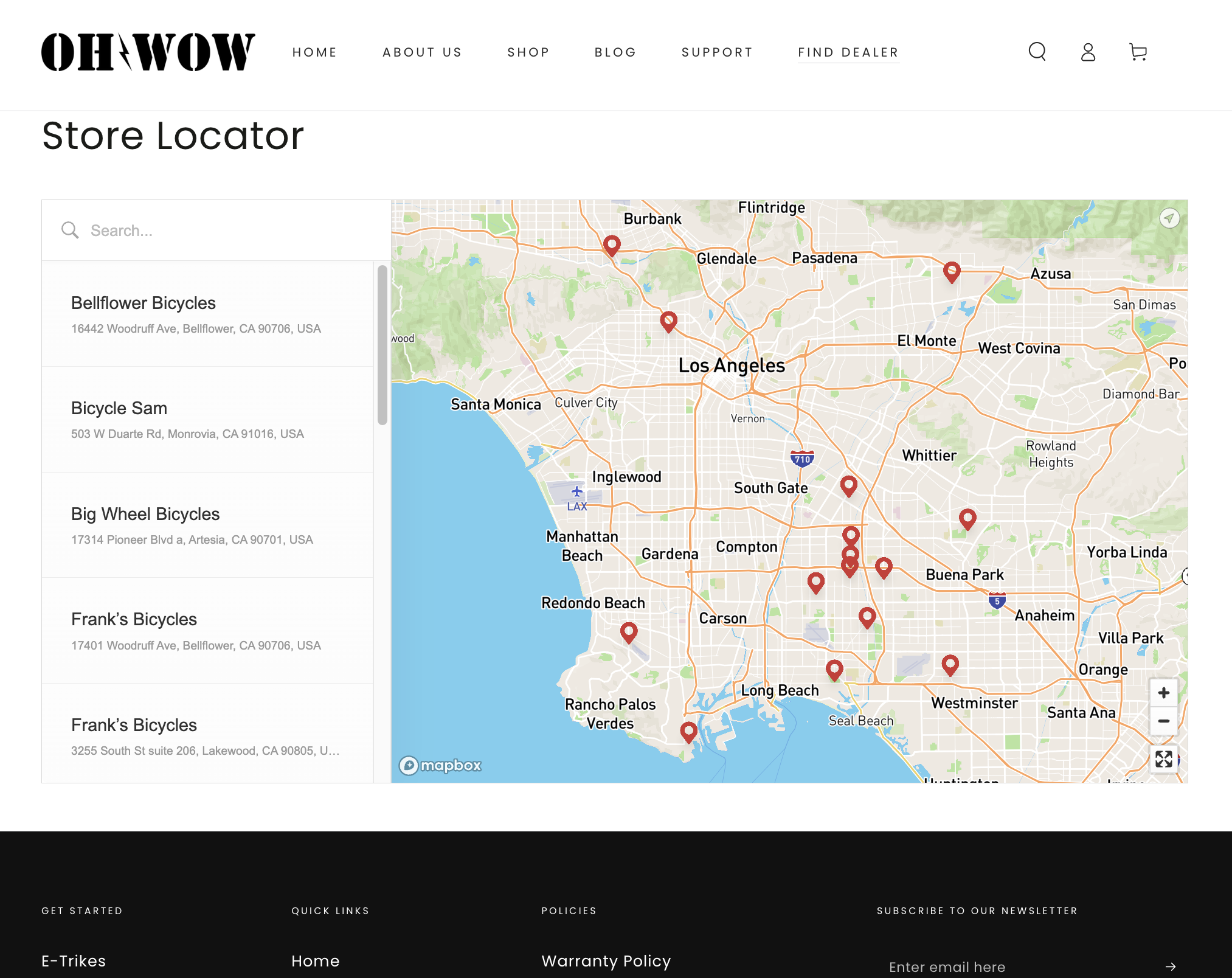 Store locator website example 4
